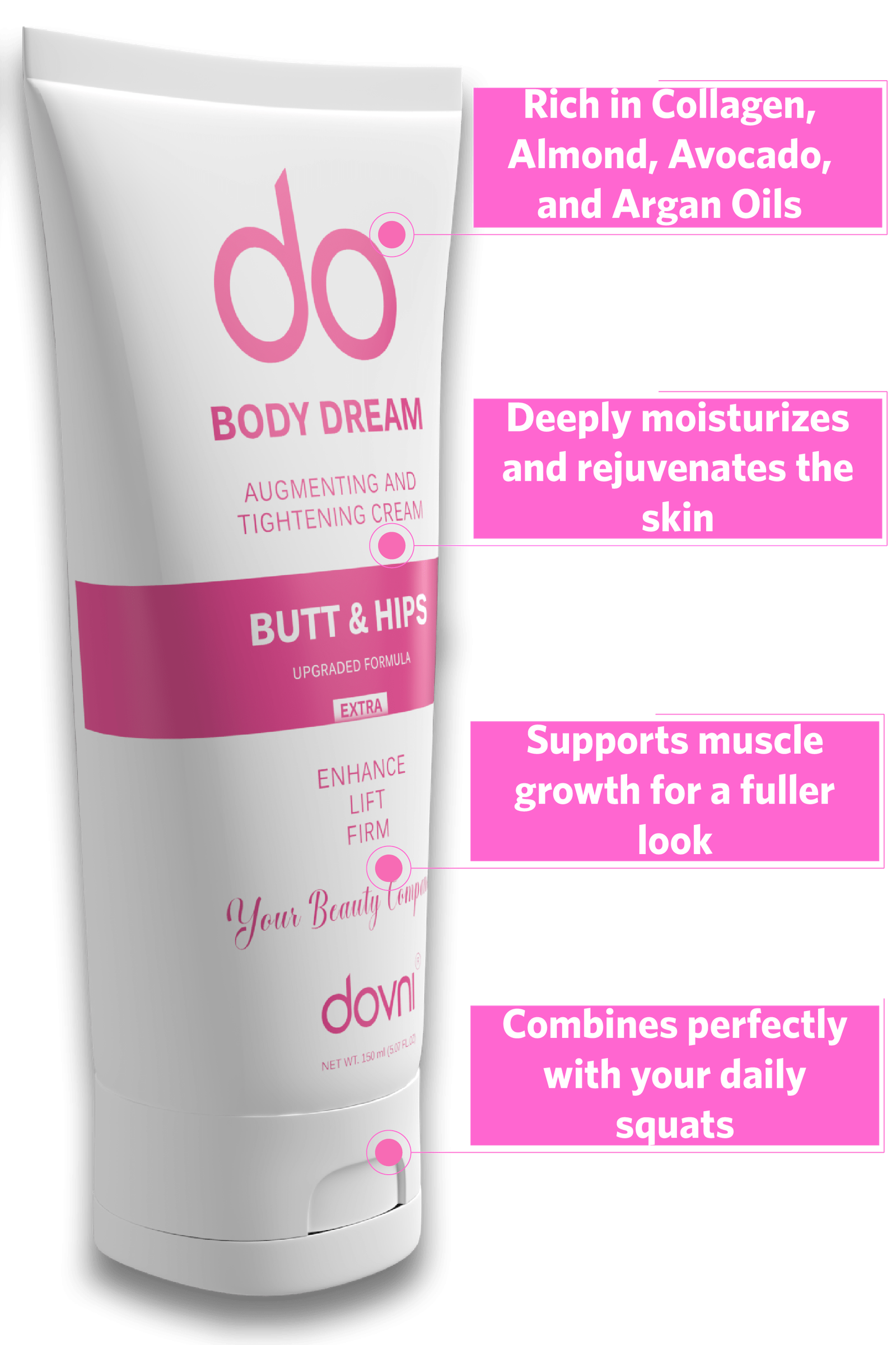 Crema de Mejora de Glúteos: Resultados Más Llenos y Firmes - 150 ml