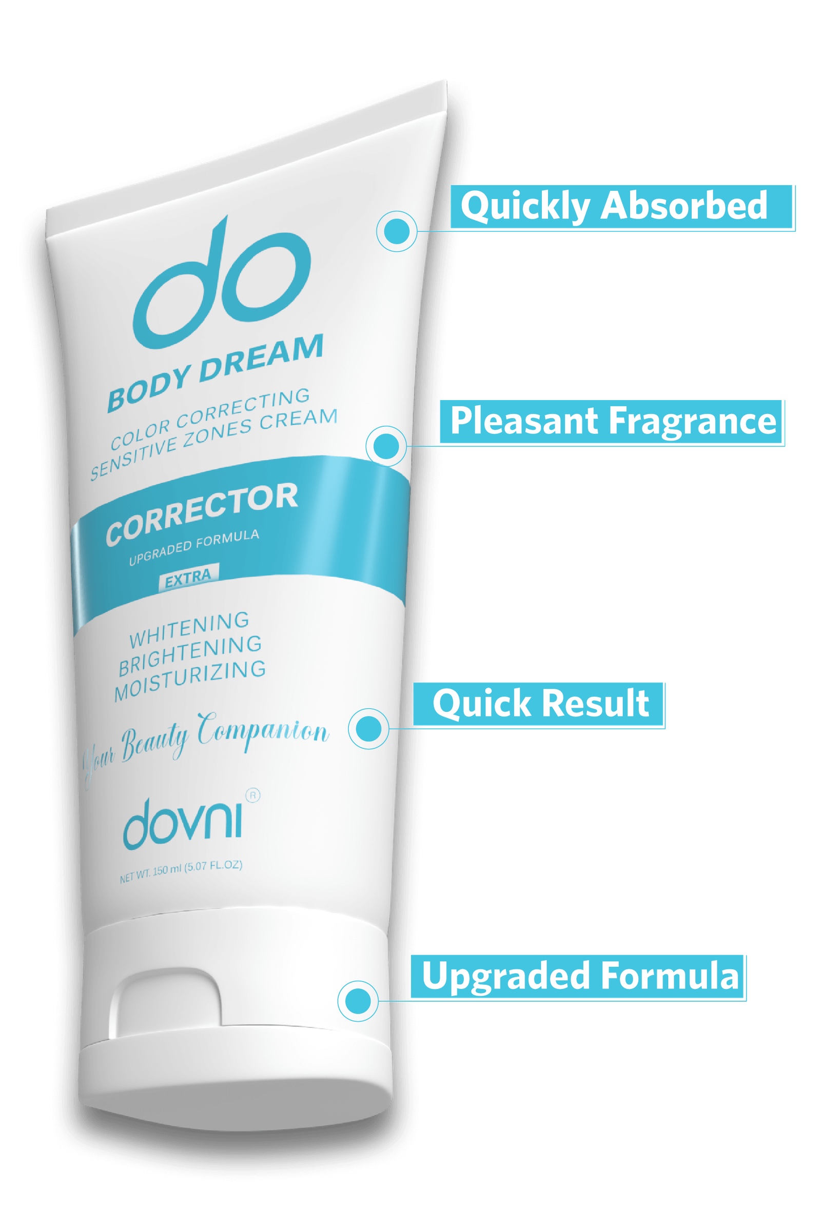 Dovni: Hautfleckenentferner Creme für eine Strahlend Makellose Haut - 150 ml